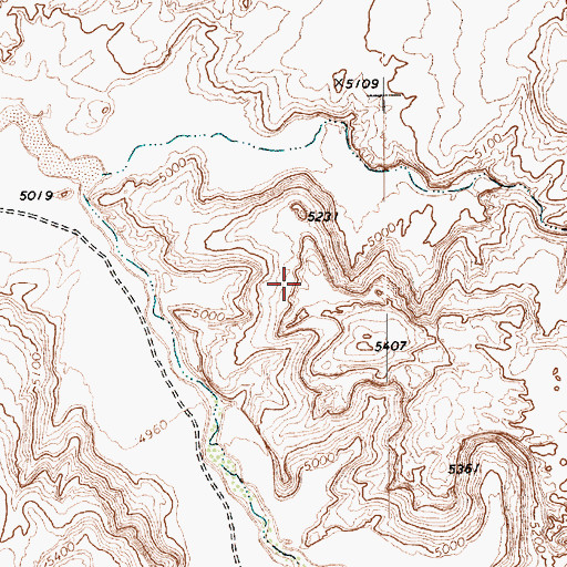 Topographic Map of Walker Creek Arch, AZ