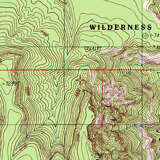 Topographic Map of Elephant Rock, AZ