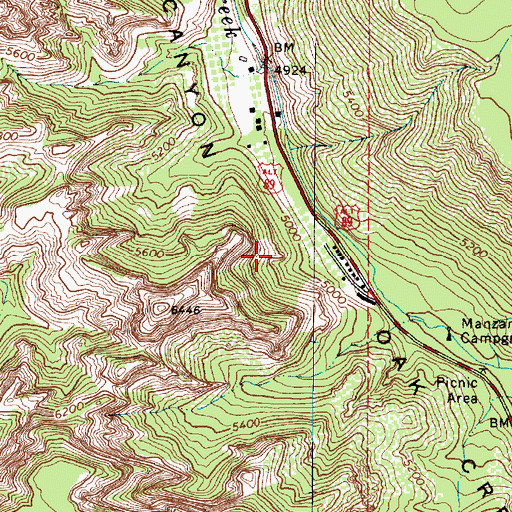 Topographic Map of Indian Head Arch, AZ