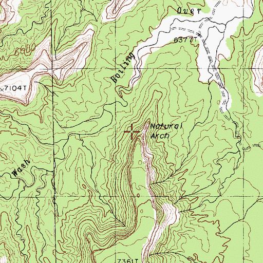 Topographic Map of Royal Arch, AZ
