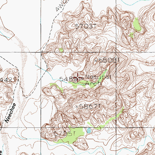Topographic Map of Stout Arch, AZ