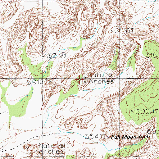 Topographic Map of The Spectacles, AZ