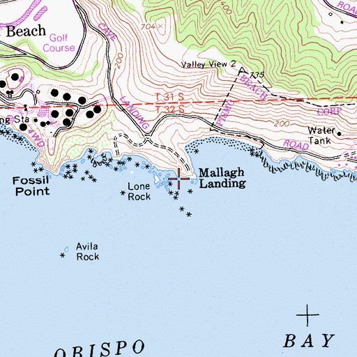 Topographic Map of Smugglers Cave, CA