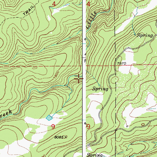 Topographic Map of Saint Charles Arch, CO