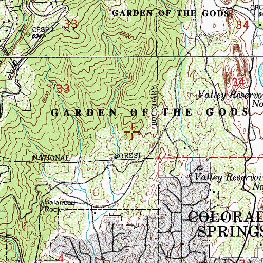 Topographic Map of Siamese Twins, CO