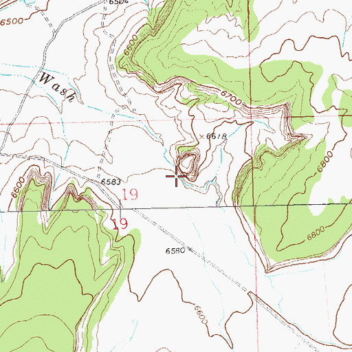 Topographic Map of Ela Natural Bridge, CO
