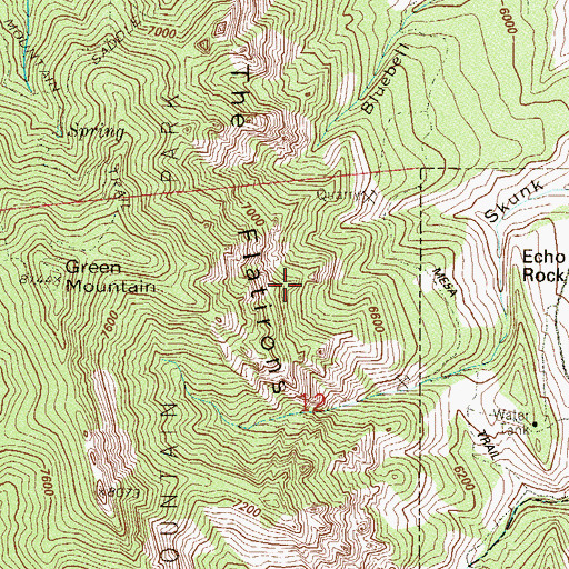 Topographic Map of Royal Arch, CO