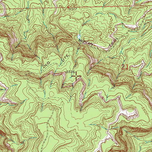 Topographic Map of Window Rock Tower, CO