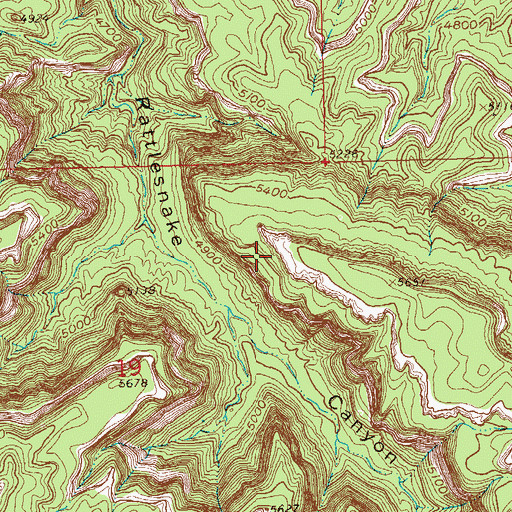 Topographic Map of Hole in the Bridge Arch, CO