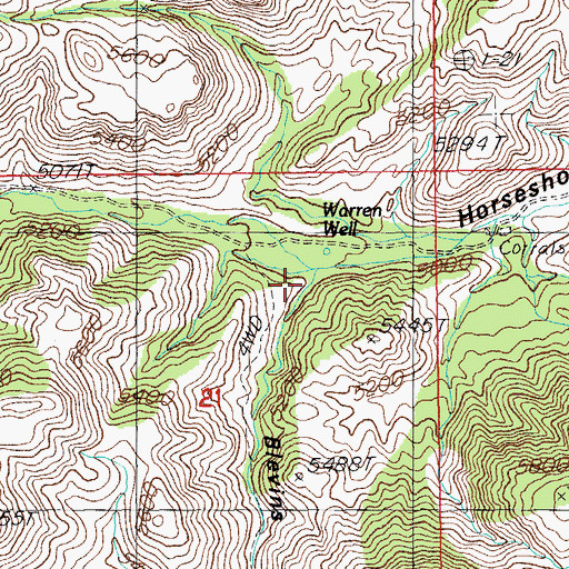 Topographic Map of Blevins Draw, AZ