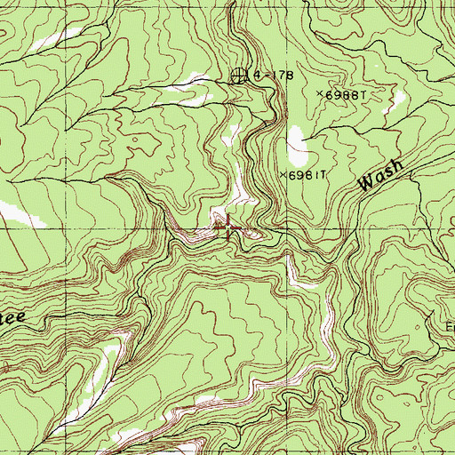 Topographic Map of Snake Bridge, NM