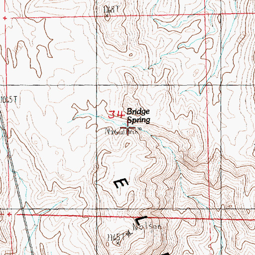 Topographic Map of Murl Emery Arch, NV
