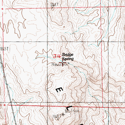 Topographic Map of Murl Emery Arch, NV