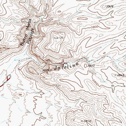 Topographic Map of Burro Mesa Pouroff Window, TX