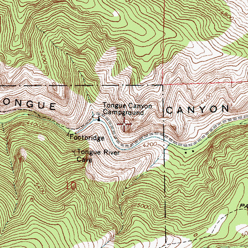 Topographic Map of Needles Eye, WY