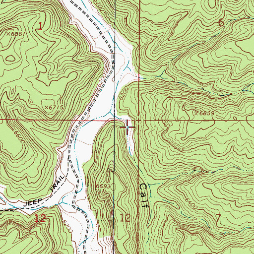 Topographic Map of Serenity Natural Bridge, UT