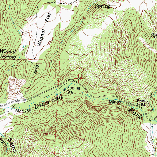 Topographic Map of Diamond Fork Arch, UT