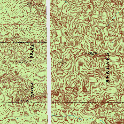 Topographic Map of Broken Finger Arch, UT