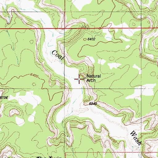 Topographic Map of Swaseys Arch, UT