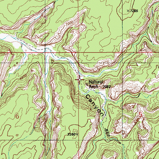 Topographic Map of Eagle Canyon Arch, UT