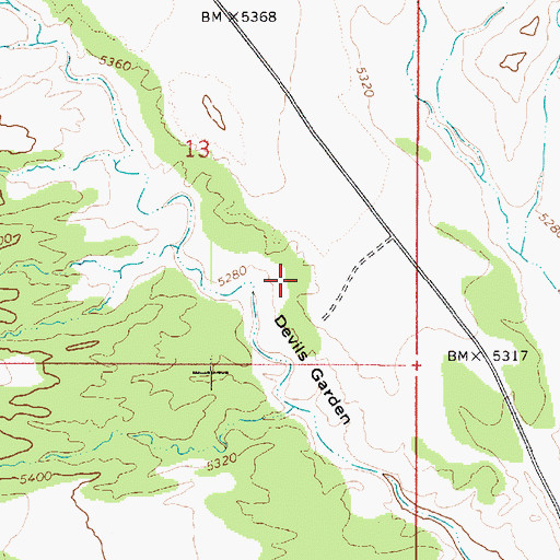 Topographic Map of Mano Arch, UT