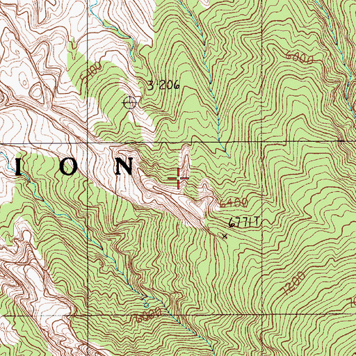 Topographic Map of White Crag Natural Bridge, UT