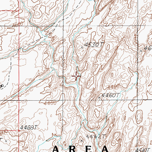 Topographic Map of Old Settler Natural Bridge, UT