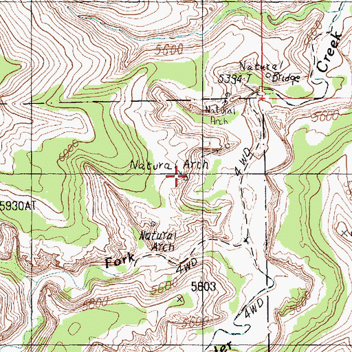Topographic Map of Caterpillar Arch, UT
