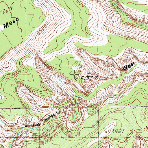 Topographic Map of Long Arch, UT