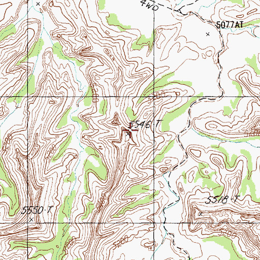 Topographic Map of Anchor Arch, UT