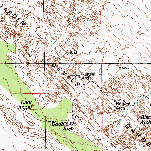 Topographic Map of Top Story Window, UT