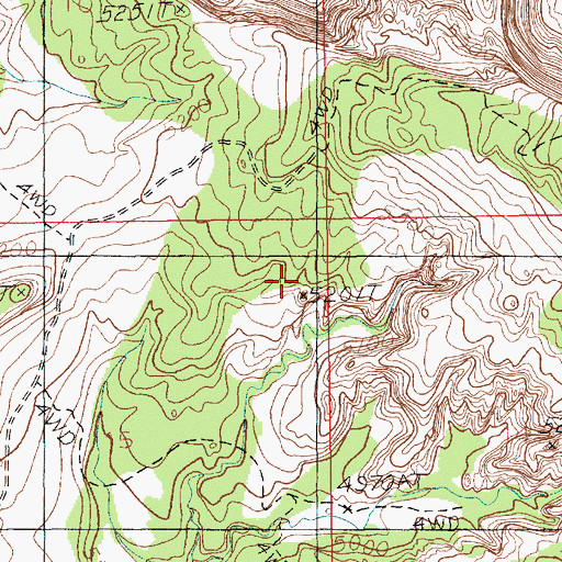 Topographic Map of Jacks Arch, UT