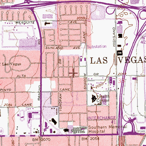 Topographic Map of Fort Baker (historical), NV