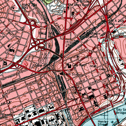 Topographic Map of Battery Galpin (historical), TN