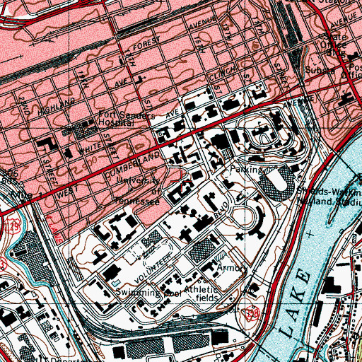Topographic Map of Battery Noble (historical), TN