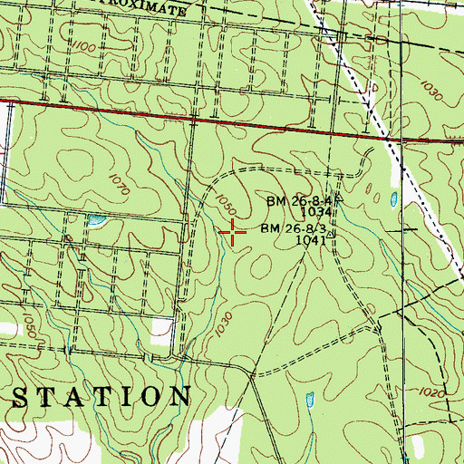 Topographic Map of Camp Forest Military Reservation (historical), TN