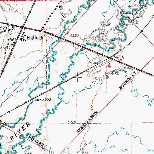 Topographic Map of Camp Halleck Hay Reservation (historical), NV