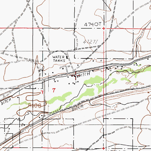 Topographic Map of Camp McDermit Military Reservation (historical), NV