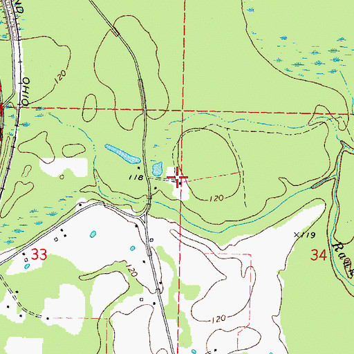 Topographic Map of Fords Fort (historical), MS
