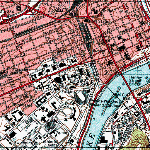 Topographic Map of Fort Byington (historical), TN