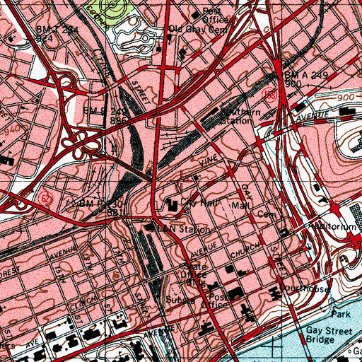 Topographic Map of Fort Comstock (historical), TN