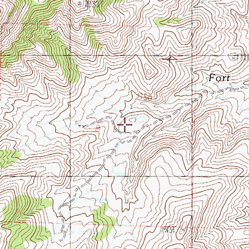 Topographic Map of Fort Defiance (historical), NV