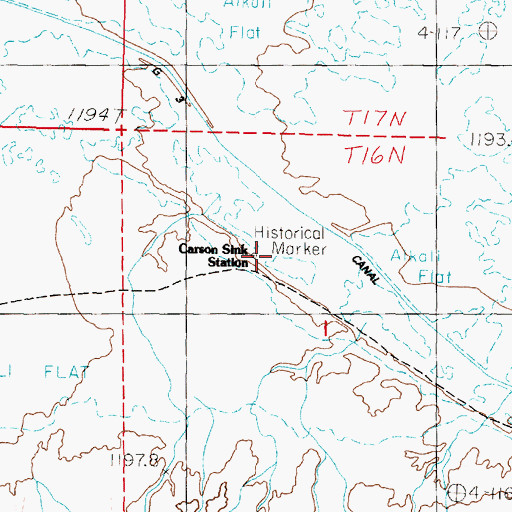 Topographic Map of Fort Findley (historical), NV