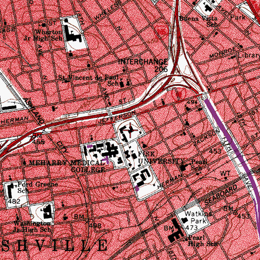 Topographic Map of Fort Gillem (historical), TN