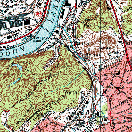 Topographic Map of Fort Higley (historical), TN