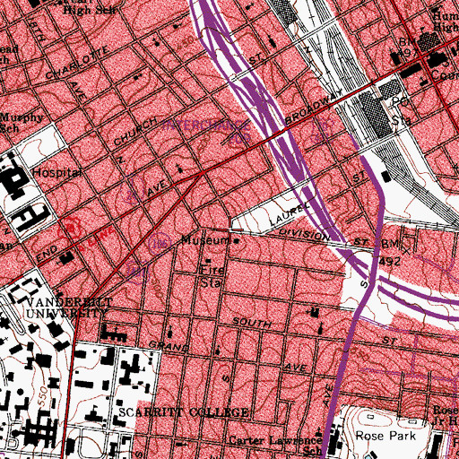 Topographic Map of Fort Houston (historical), TN