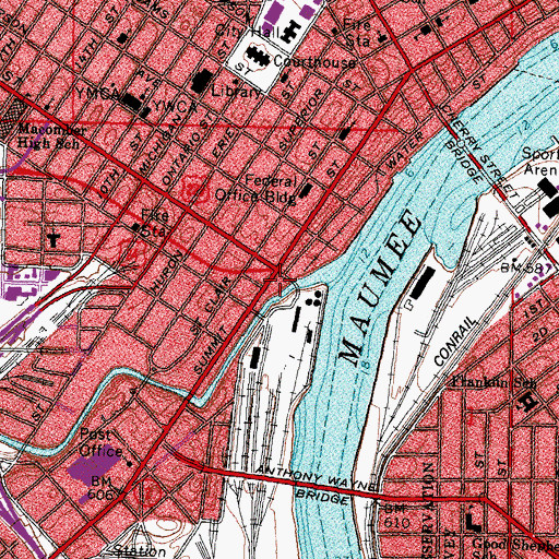 Topographic Map of Fort Industry (historical), OH