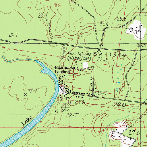 Topographic Map of Fort Mimms (historical), AL
