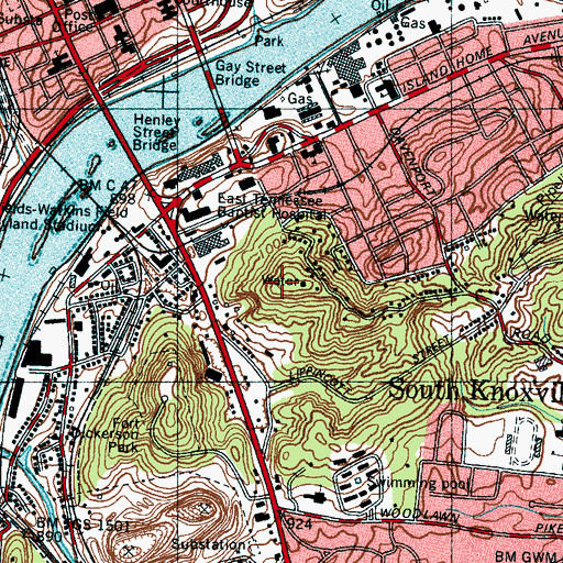 Topographic Map of Fort Stanley (historical), TN