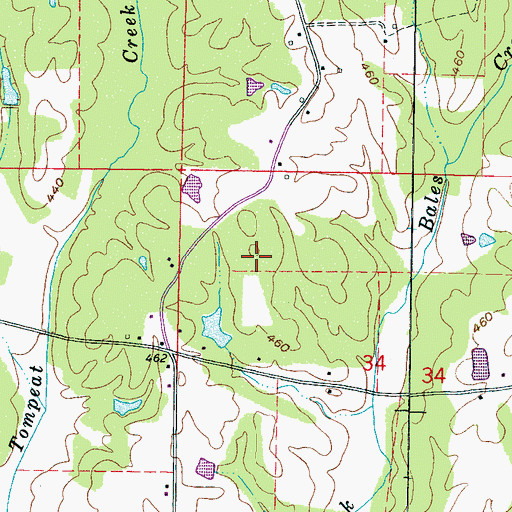 Topographic Map of Fort Stephens (historical), MS